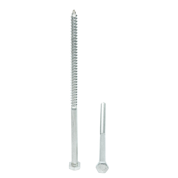 1/4-10 x 5-1/2" Hex Head Lag Bolt Screws 18-8 (304) Stainless Steel, Qty 15