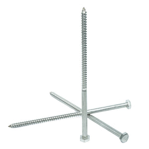 1/4-10 x 5-1/2" Hex Head Lag Bolt Screws 18-8 (304) Stainless Steel, Qty 15