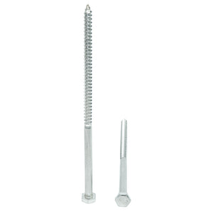 1/4-10 x 6" Hex Head Lag Bolt Screws 18-8 (304) Stainless Steel, Qty 15