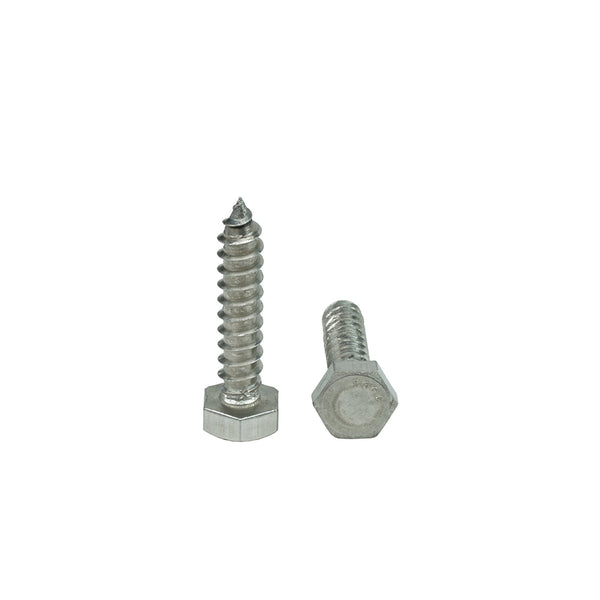 1/2 x 2-1/2" Hex Head Lag Bolt Screws 18-8 (304) Stainless Steel, Qty 20