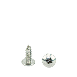 #12 x 1/2" Truss Head Phillips Sheet Metal Screws Self Tapping,18-8 Stainless Steel, Full Thread, Qty 100