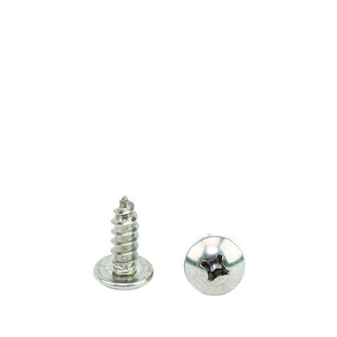 #10 x 1/2" Truss Head Phillips Sheet Metal Screws Self Tapping,18-8 Stainless Steel, Full Thread, Qty 100
