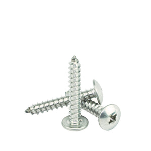 #14 x 1-1/4" Truss Head Phillips Sheet Metal Screws Self Tapping,18-8 Stainless Steel, Full Thread, Qty 100