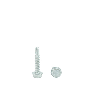 #10 x 3/4" Hex Washer Head Self Drilling Screws, 410 Stainless Steel Self Tapping, Full Thread