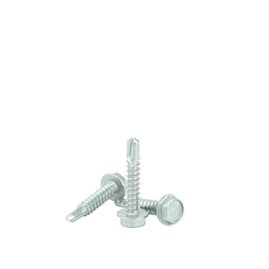 #10 x 3/4" Hex Washer Head Self Drilling Screws, 410 Stainless Steel Self Tapping, Full Thread