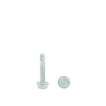#12 x 3/4" Hex Washer Head Self Drilling Screws, 410 Stainless Steel Self Tapping, Full Thread