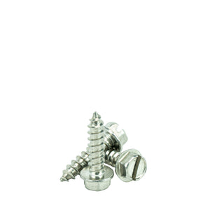 #12 x 3/4" Hex Washer Head Sheet Metal Screws Self Tapping, 18.8 Stainless Steel, Full Thread
