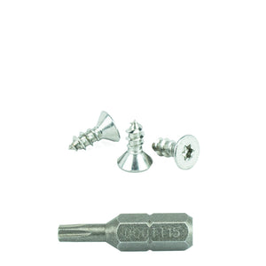 #8 x 1/2" Flat Head Torx Security Sheet Metal Screws, Includes bit, 18-8 Stainless Steel Tamper Resistant