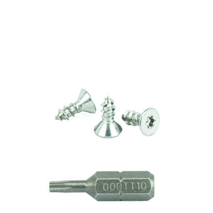 #6 x 1/2" Flat Head Torx Security Sheet Metal Screws, Includes bit, 18-8 Stainless Steel Tamper Resistant