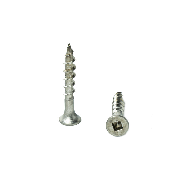 #8 x 1-1/4" Deck Screws, 18-8 Stainless Steel, Square Drive, Bugle Head, Type 17 Wood Cutting Point Quantity