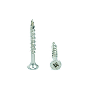 #8 x 1-5/8" Deck Screws, 18-8 Stainless Steel, Square Drive, Bugle Head, Type 17 Wood Cutting Point Quantity