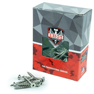 #8 x 1-5/8" Deck Screws, 18-8 Stainless Steel, Square Drive, Bugle Head, Type 17 Wood Cutting Point Quantity