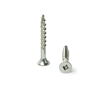 #8 x 1-1/2" Deck Screws, 18-8 Stainless Steel, Square Drive, Bugle Head, Type 17 Wood Cutting Point Quantity