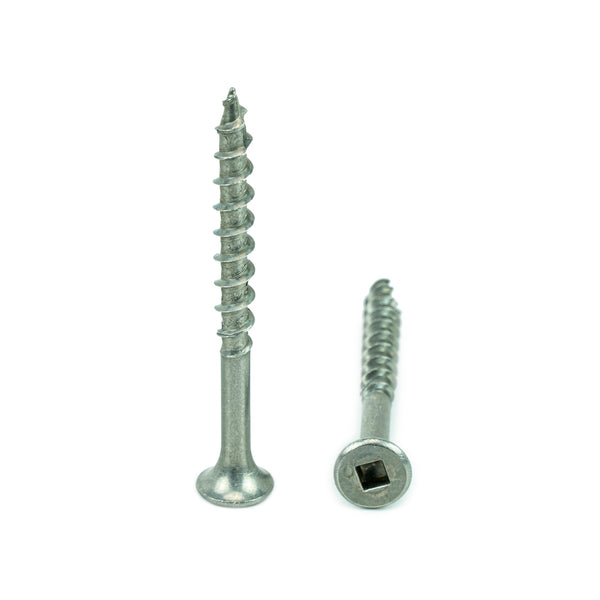 #8 x 2" Deck Screws, 18-8 Stainless Steel, Square Drive, Bugle Head, Type 17 Wood Cutting Point Quantity