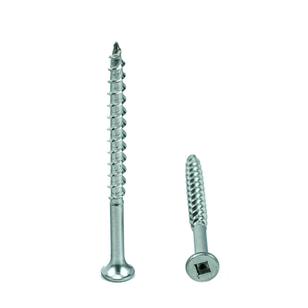 #8 x 2-1/2" Deck Screws, 18-8 Stainless Steel, Square Drive, Bugle Head, Type 17 Wood Cutting Point Quantity
