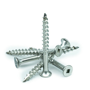#10 x 2" Deck Screws, 18-8 Stainless Steel, Square Drive, Bugle Head, Type 17 Wood Cutting Point
