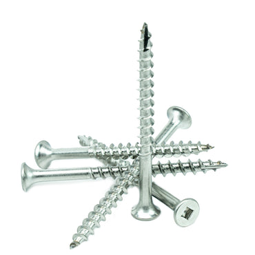 #10 x 2-1/2" Deck Screws, 18-8 Stainless Steel, Square Drive, Bugle Head, Type 17 Wood Cutting Point