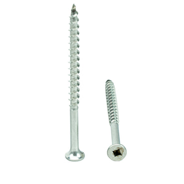 #10 x 3" Deck Screws, 18-8 Stainless Steel, Square Drive, Bugle Head, Type 17 Wood Cutting Point