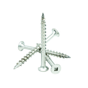 #14 x 2-1/2" Deck Screws, 18-8 Stainless Steel, Square Drive, Bugle Head, Type 17 Wood Cutting Point