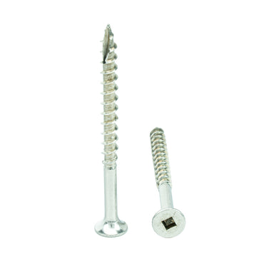#12 x 3" Deck Screws, 18-8 Stainless Steel, Square Drive, Bugle Head, Type 17 Wood Cutting Point