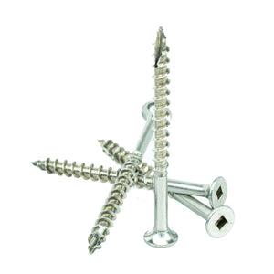 #12 x 4" Deck Screws, 18-8 Stainless Steel, Square Drive, Bugle Head, Type 17 Wood Cutting Point