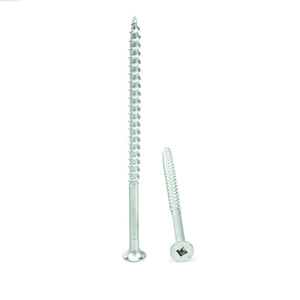 #14 x 4" Deck Screws, 18-8 Stainless Steel, Square Drive, Bugle Head, Type 17 Wood Cutting Point