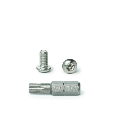 1/4-20 x 1/2" Button Head Torx Security Machine Screw Bolt, Includes bit, Fully Threaded, 18-8 Stainless Steel Tamper Resistant