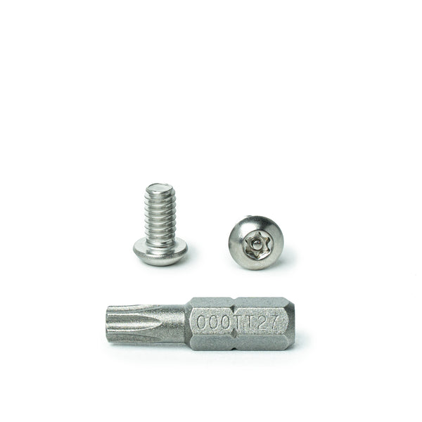 1/4-20 x 3/4" Button Head Torx Security Machine Screw Bolt, Includes bit, Fully Threaded, 18-8 Stainless Steel Tamper Resistant