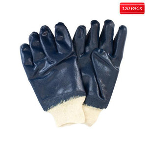 Blue/Natural Coated Jersey Gloves (120 Pairs)