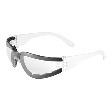 Bullhead BH1151AF Torrent Safety Glasses - Crystal Clear Frame - Clear Lens 12 pack - Bridge Fasteners