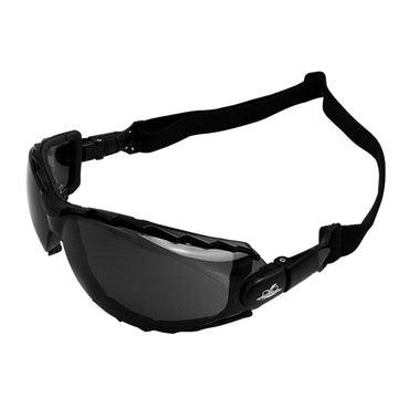 Bullhead BH2033AF CG4 Safety Glasses - Black Frame - Smoke Lens 12 pack - Bridge Fasteners