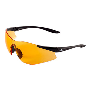 Bullhead BH7615AF Snipefish Safety Glasses - Matte Black Frame - Orange Lens 12 pack