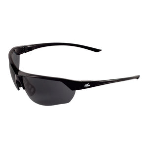 Bullhead BH853AF Tetra Safety Glasses - Shiny Black Frame - Smoke Lens 12 pack