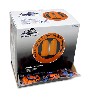 Bullhead HP-F2 Corded Disposable Earplugs - Bridge Fasteners