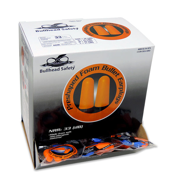 Bullhead HP-F2 Corded Disposable Earplugs - Bridge Fasteners