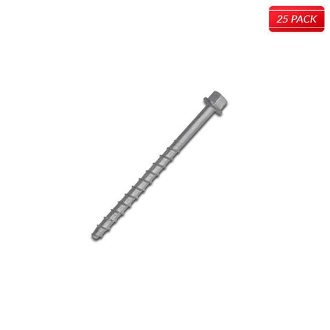 Elco Con-Flex® LDC Screw Anchors 3/8 x 5 HWH w/ locking serration (25 Qty.)