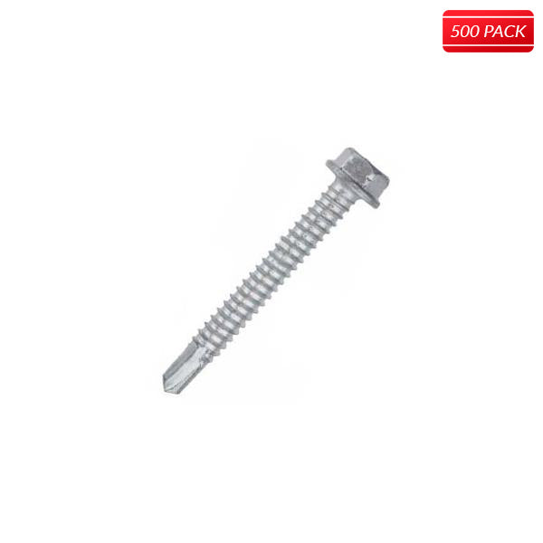 Elco Dril-Flex Structural Hex Washer Head Self-Drilling Screws: #14-20 x 3-3/8, #4 Point