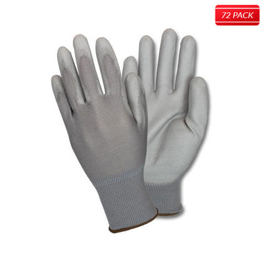 Gray Coated Knit Gloves (72 Pairs)