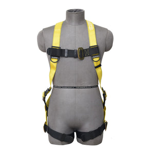 3PT. HARNESS PASS-THRU LEG, BACK D-RING, YELLOW COLOR - Bridge Fasteners