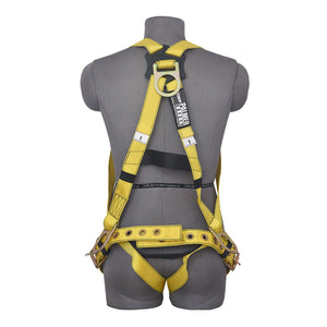 3PT. HARNESS GROMMET LEG, & BACK/SIDE D-RINGS, YELLOW COLOR - Bridge Fasteners