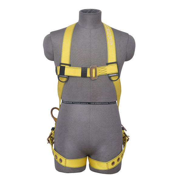 3PT. HARNESS GROMMET LEG, & BACK/SIDE D-RINGS, YELLOW COLOR - Bridge Fasteners
