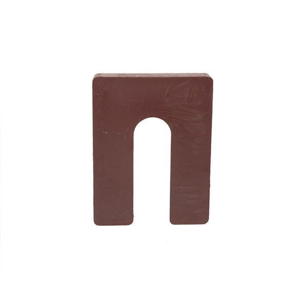 1/2" x 3" x 4" Plastic Shims Structural Horseshoe U Shaped, Tile Spacers, Brown, 100/250