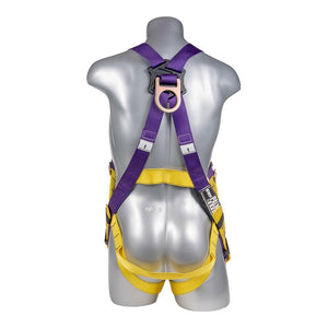 Construction Safety Harness 5 Point w/ Grommet Legs, Back D-Ring - Defender Safety Products