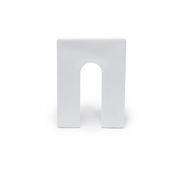 3/8" x 3" x 4" Plastic Shims Structural Horseshoe U Shaped, Tile Spacers, White, 25/360
