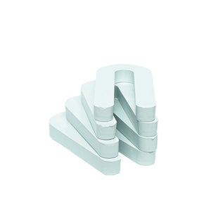 3/8" x 1-1/2" x 3-1/2" Plastic Shims Structural Horseshoe U Shaped, Tile Spacers, White, Qty 100/500