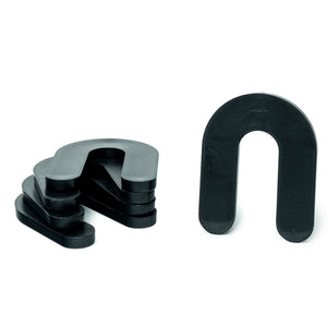 1/4" x 2-5/16" x 3" Plastic Shims Structural Horseshoe U Shaped, Tile Spacers, Black, 100/1000