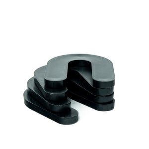 1/4" x 2-5/16" x 3" Plastic Shims Structural Horseshoe U Shaped, Tile Spacers, Black, 100/1000