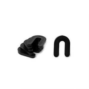 1/4" x 1-1/2" x 2" Plastic Shims Structural Horseshoe U Shaped, Tile Spacers, Black, 100/1000