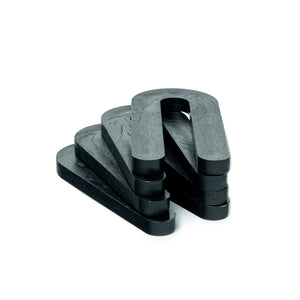 1/4" x 1-1/2" x 3-1/2" Plastic Shims Structural Horseshoe U Shaped, Tile Spacers, Black, Qty 100/1000