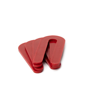 1/8" x 1-1/2" x 3-1/2" Plastic Shims Structural Horseshoe U Shaped, Tile Spacers, Red, Qty 100/1000